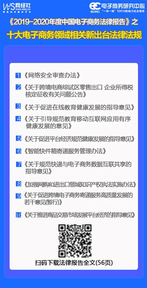 【专题】《2019-2020年度中国电子商务法律报告》（全文下载） 网经社 网络经济服务平台 电子商务研究中心