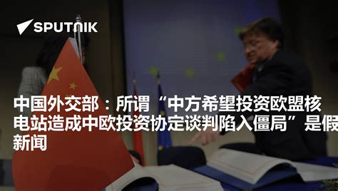 中国外交部：所谓“中方希望投资欧盟核电站造成中欧投资协定谈判陷入僵局”是假新闻 - 2020年12月24日, 俄罗斯卫星通讯社