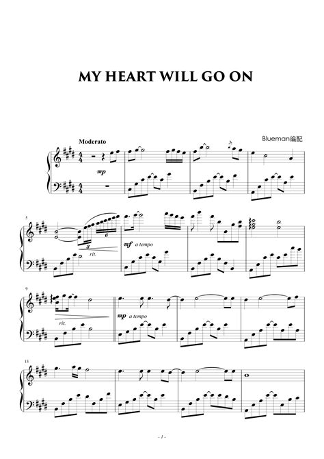 My Heart Will Go On - 我心永恒钢琴谱-Blueman-虫虫乐谱