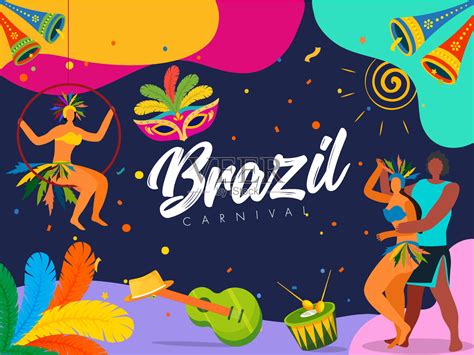 巴西狂欢节的庆祝背景是桑巴舞插画图片素材_ID:401628040-Veer图库