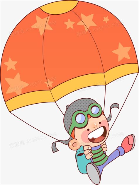 降落伞男孩图片免费下载_PNG素材_编号vo9iplpwv_图精灵