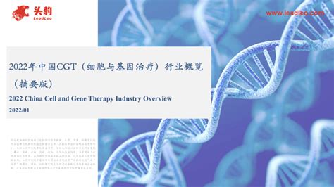2022年中国CGT（细胞与基因治疗）行业概览（摘要版）