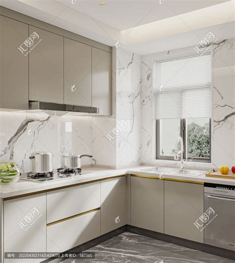 灰色的烤漆厨柜有耐脏易清洁的优势，弥补了业主经常长时间在厨房操_装修美图-新浪家居