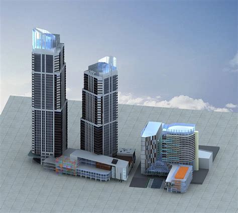 上海项目3dmax 模型下载-光辉城市