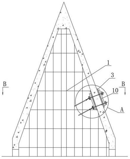 圆锥形模板支设结构的制作方法