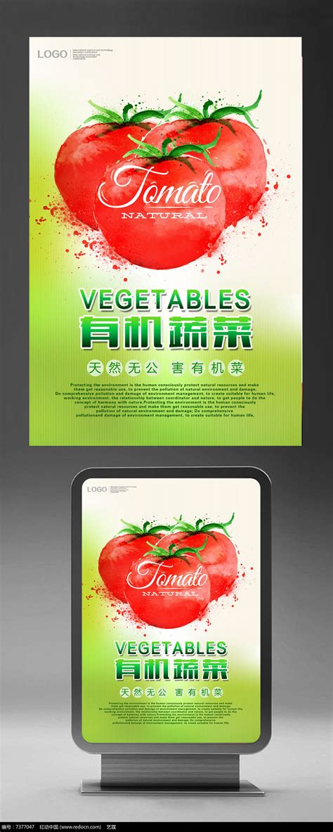 西红柿&草莓水果促销海报模板 – 设计小咖
