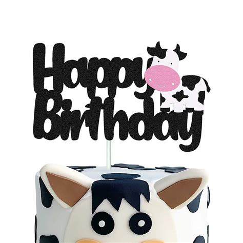 奶牛主题生日派对套装happy birthday拉旗周岁照片墙蛋糕插卡气球-阿里巴巴