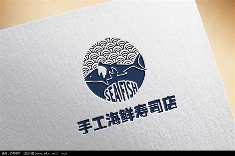 创意寿司店logo_红动网