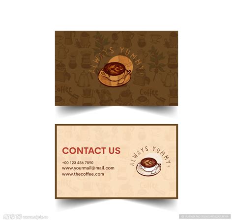 咖啡店名片设计图__名片卡片_广告设计_设计图库_昵图网nipic.com