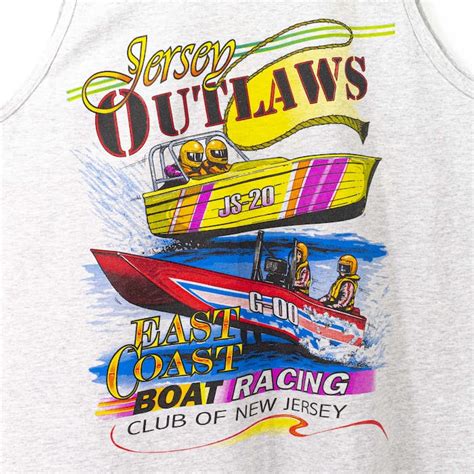 Vintage East Coast Boat Racing Club Jersey Outlaws Sleeveless Shirt ...