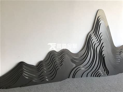 现代3d山峰孔雀古松浮雕背景墙效果图-【包图网】