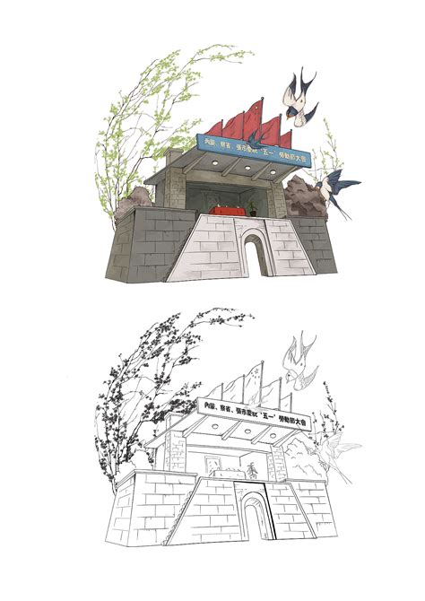 个人创作-《大好河山·张家口》|插画|插画习作|飞翔的小又鸟 - 原创作品 - 站酷 (ZCOOL)