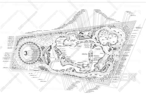 各式公园景观设计CAD平面图，公园景观CAD施工图纸下载 - 易图网