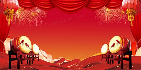 红色喜庆中国风气势磅礴庆典背景背景图片下载_4724x2362像素JPG格式_编号138fxwx3v_图精灵