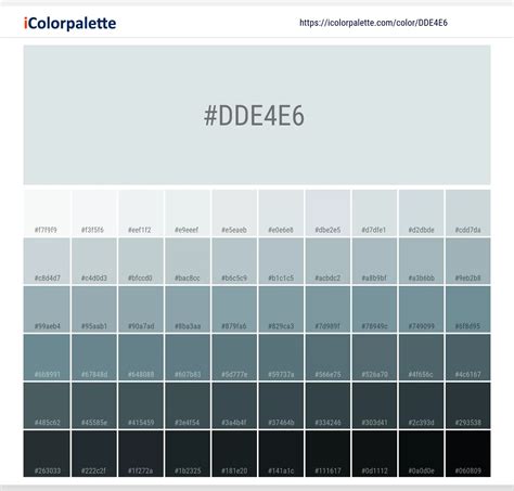 Pantone 7541 U Color | Hex color Code #DDE4E6 information | Hsl | Rgb ...