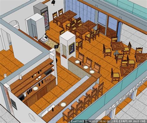 商店餐厅店面室内设计sketchup模型 (36)