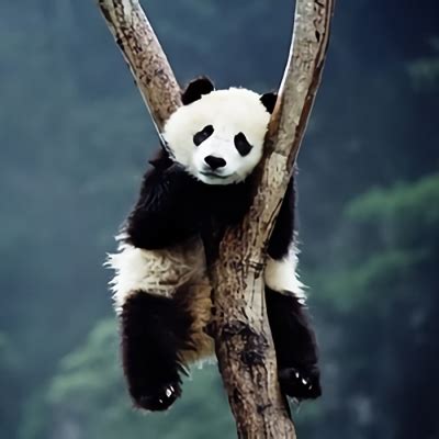 大熊猫和花超可爱表情包图片最新版_配图网