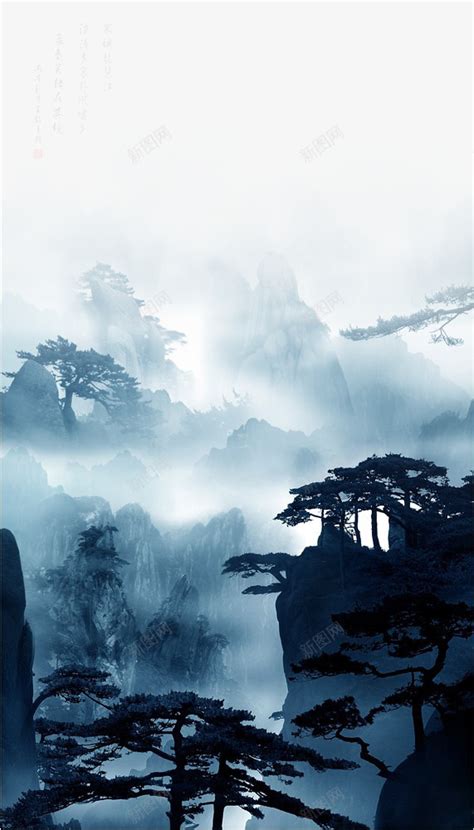 中国风山水水墨画GIF动图图片-正版gif素材401405365-摄图网
