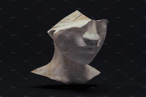 Statue head cut in half with marble | Abstract Stock Photos ~ Creative ...