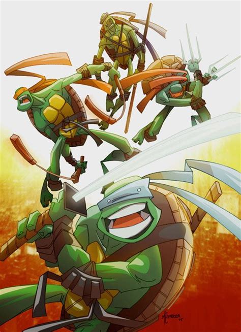 动漫英雄人物：忍者神龟插画欣赏(3) - 设计之家