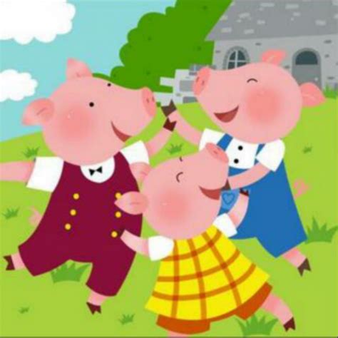 三只小猪盖房子顺序画,三只小猪手绘画,三只小猪盖房子绘本图_大山谷图库