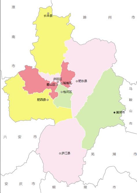 合肥市行政区划图图片
