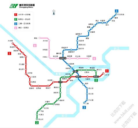 重庆地铁线路高清图最新版|2018重庆地铁线路图下载 GIF版 - 比克尔下载