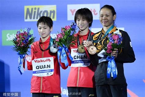 跳水世界杯蒙特利尔站女子单人10米台预赛，全红婵第三跳拿到86.40分_腾讯视频
