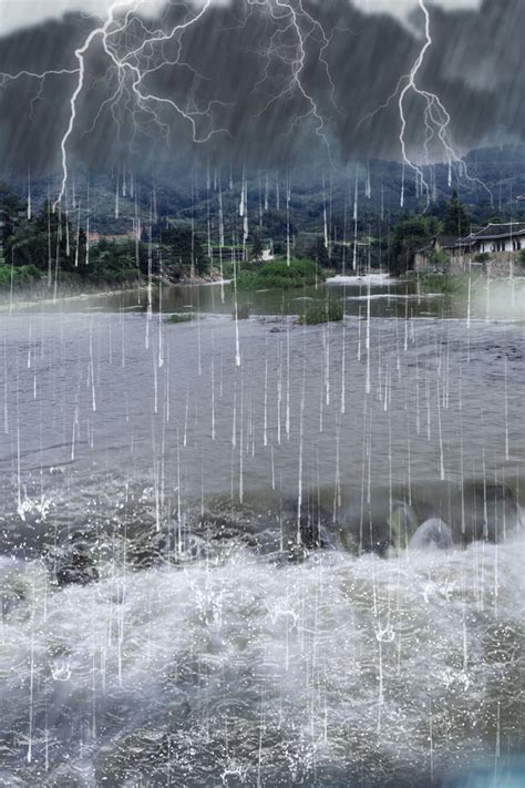 白色暴雨雨水溅落效果暴雨元素GIF动态图AEP免费下载 - 图星人