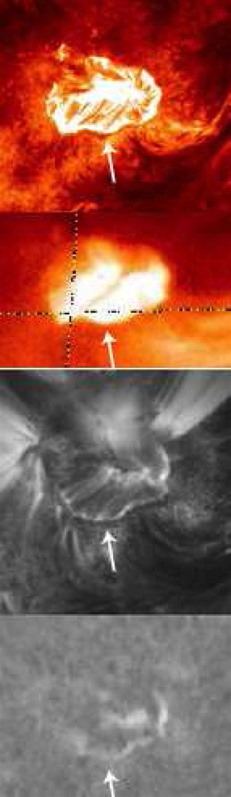 Core of AR 11112 seen in a number of different wavelengths. The top ...