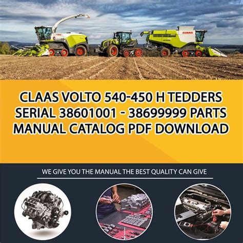 Claas Volto 540-450 H Tedders Serial 38601001 - 38699999 Parts Manual Catalog Pdf Download ...