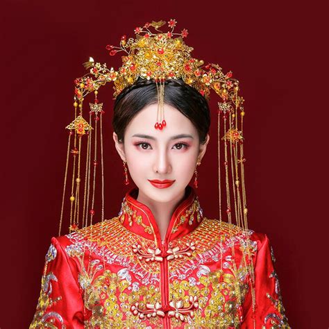 Chinese traditional empress queen cosplay photos headdress hair crown ...