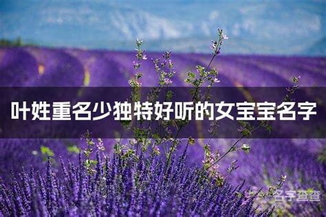 叶姓重名少独特好听的女宝宝名字_名字查查