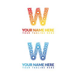 W letter logo or text logo and word logo Vector Image