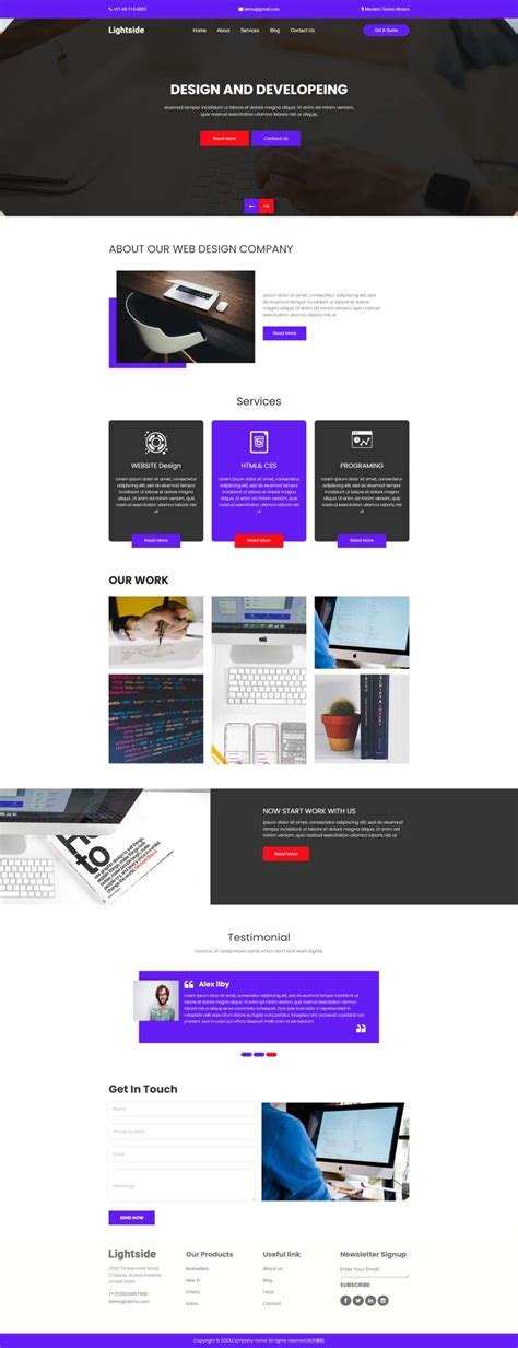 创新简洁企业网站网页设计开发宣传模板-92素材网