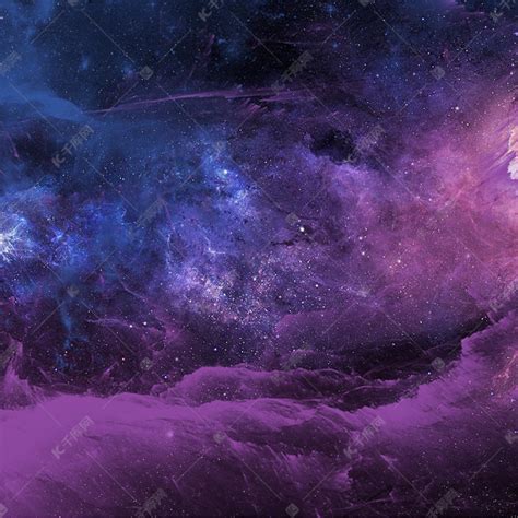 蓝紫色星空星云素材图片免费下载-千库网
