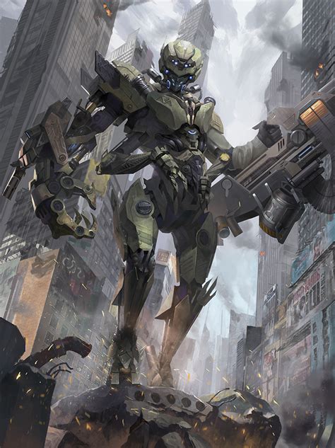 机械人形装甲设定 CG 游戏原画 3D造型素材包 画集 科幻 士兵参考3000P+-科幻世界-微元素 - Element3ds.com!