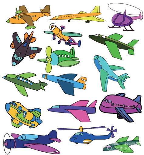 儿童画飞机 儿童画飞机简单又漂亮 - 第 2 - 水彩迷