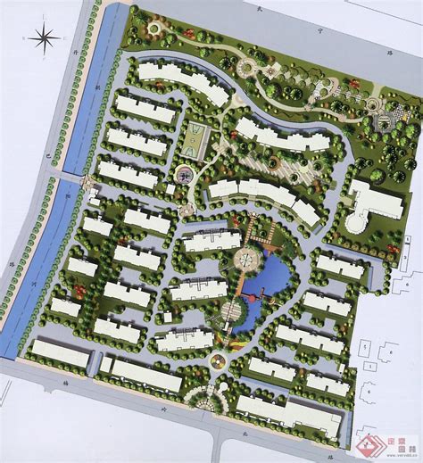 住宅小区规划3dmax 模型下载-光辉城市