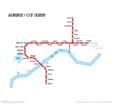 杭州地铁1号线线路图设计图__公共标识标志_标志图标_设计图库_昵图网nipic.com