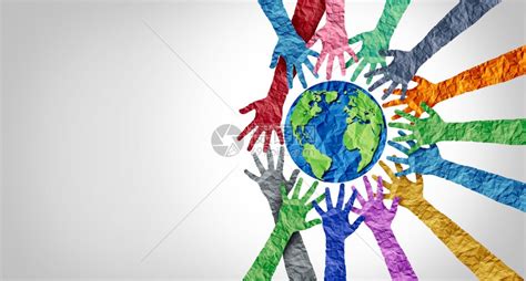 全球文化和世界多样或地球日以及国际文化是多样和人群合作的概念象征着将地球团结在一起的双手高清图片下载-正版图片306540164-摄图网