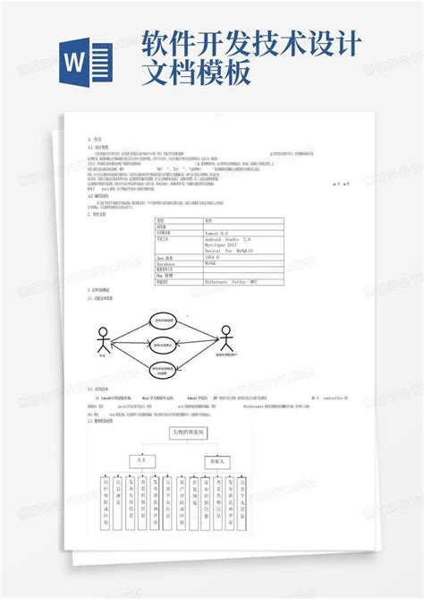 软件开发技术设计文档Word模板下载_编号ljzavgan_熊猫办公