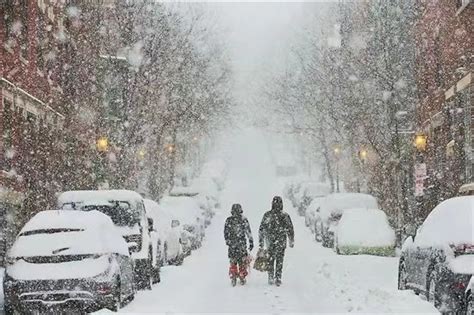美暴雪低温天气致至少31人死亡 纽约市民雪中出行