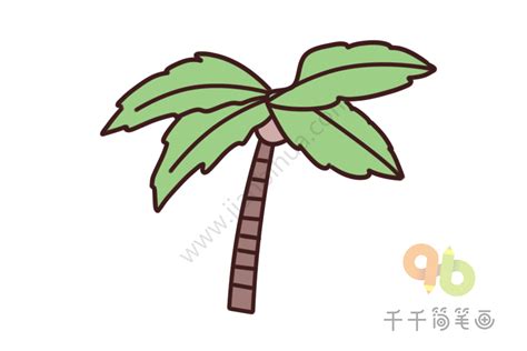 椰子树简笔画教程_树