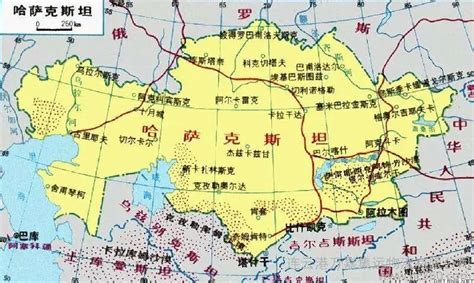 哈萨克斯坦地图高清版大图片下载-哈萨克斯坦地图中文版全图 - 极光下载站