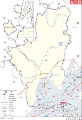昆明五个区地图,昆明5大区,昆明市五区划分图_大山谷图库