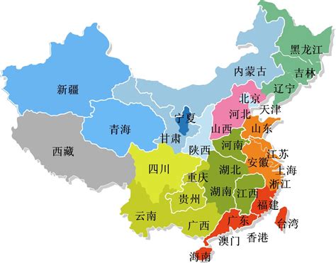 中国6大行政区分布图_百度知道