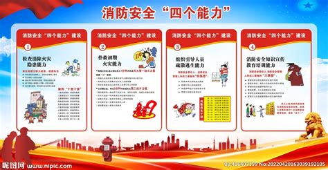消防四个能力宣传单CDR素材免费下载_红动中国