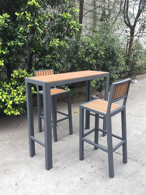 户外塑木吧台吧椅阳台吧台吧椅高脚凳高脚桌组合2019新款-阿里巴巴