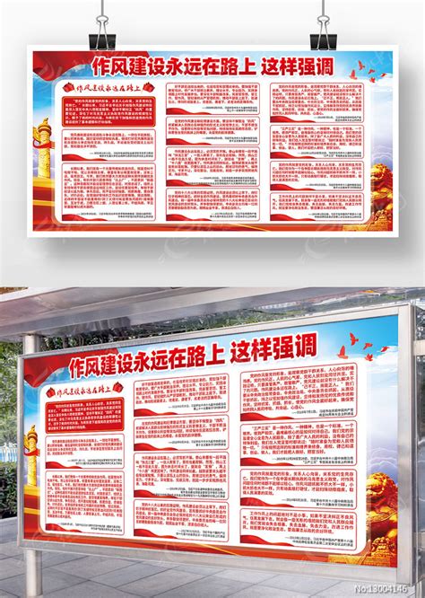 党员作风建设党建展板 图片下载_红动中国